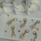 Gold Plated Crystal Studded Initial Charms