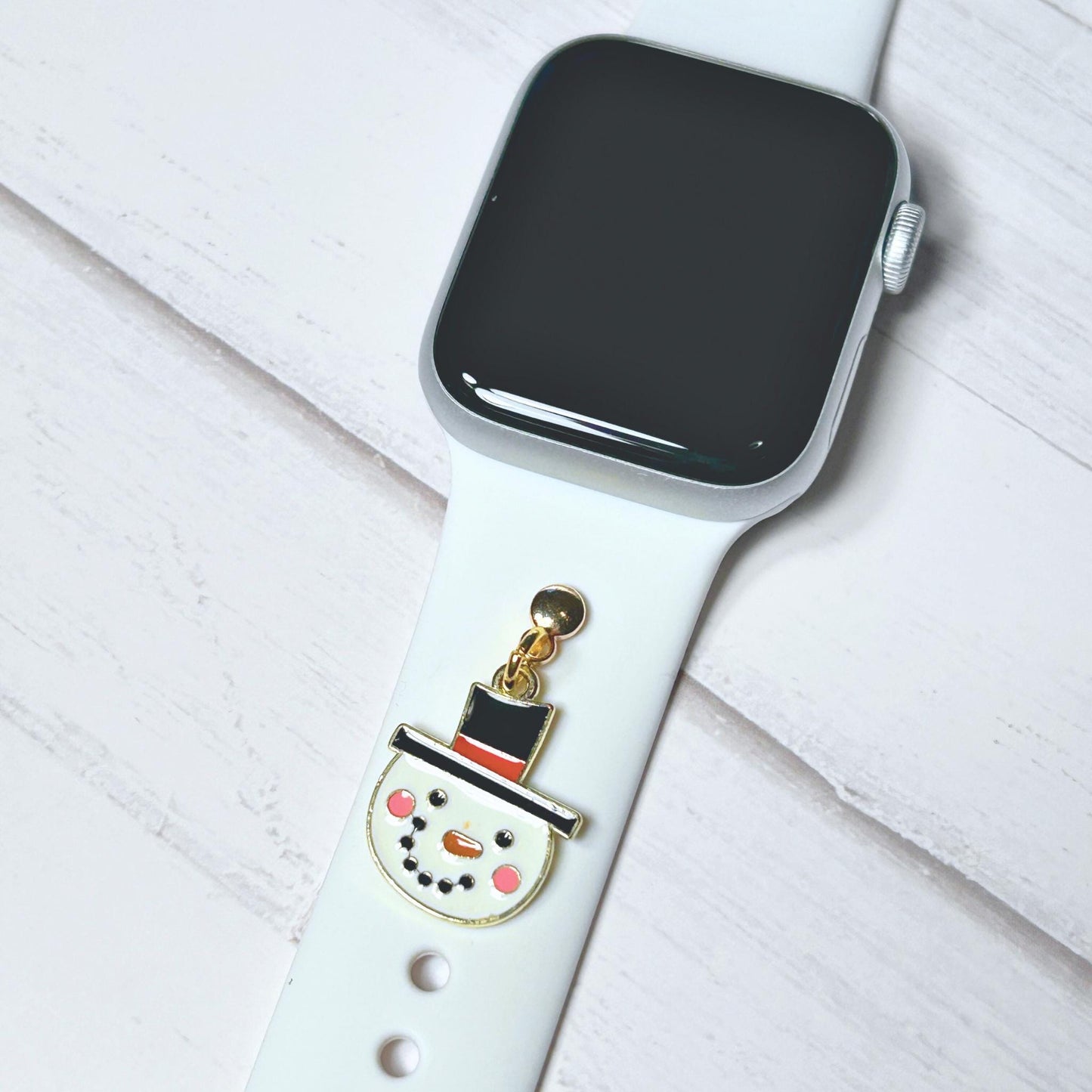 Christmas Watchband Charms GOLD PLATED, Watch Charms, Watchband Studs, Bars, Apple Watch Charms, Holiday Jewelry, Apple Watchbands