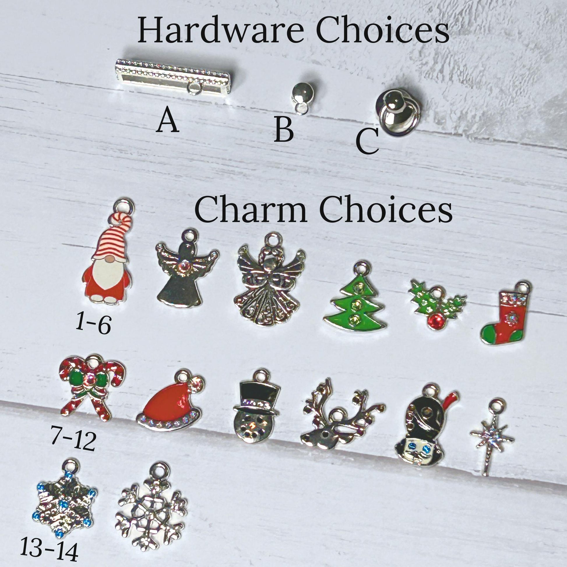 Christmas Watchband Charms, Watch Charms, Watchband Studs, Bars, Apple Watch Charms, Holiday Jewelry, Apple Watchbands