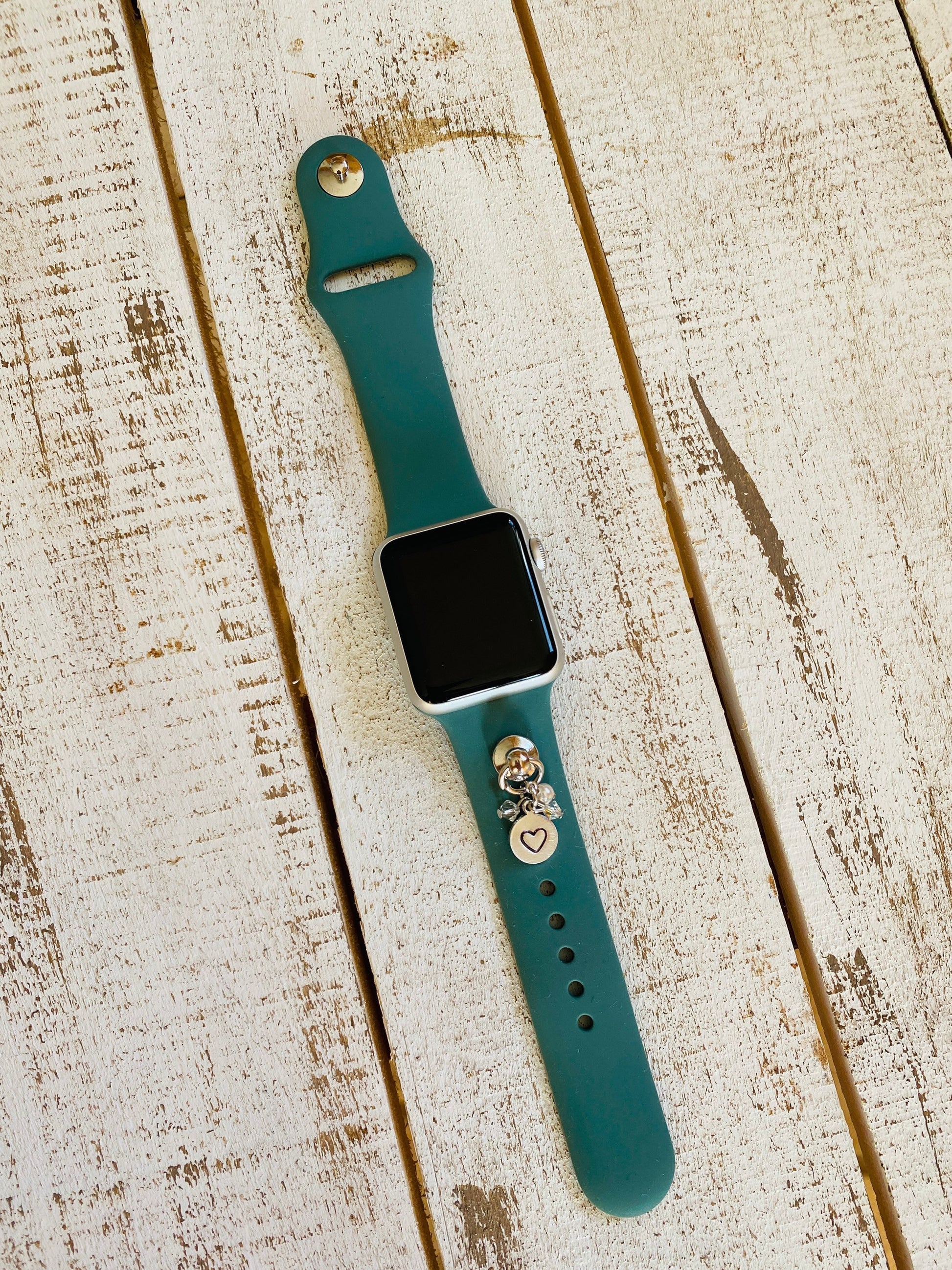 Custom Hand Stamped Watch Band with Swarovski Crystals