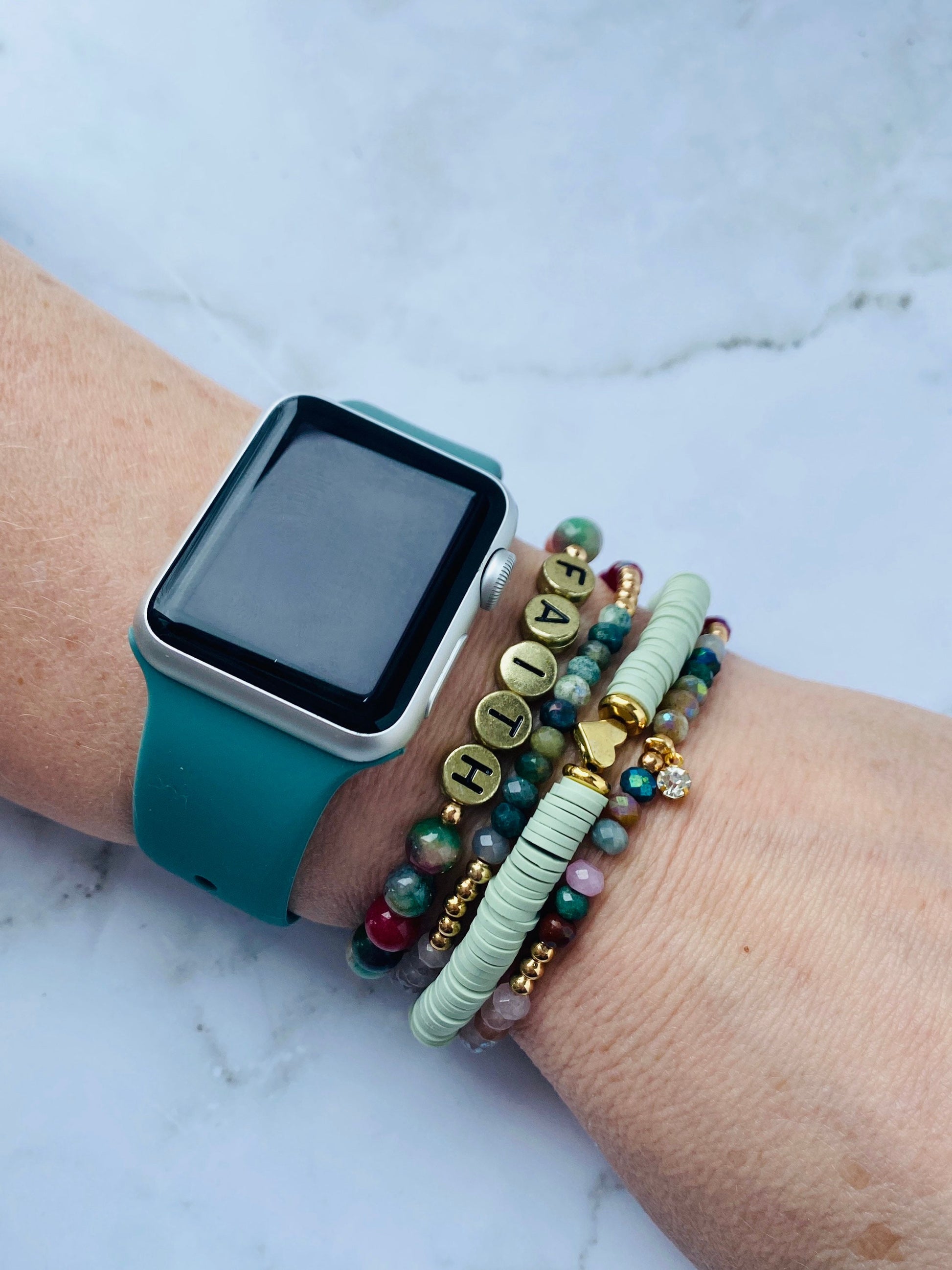 Multi Color Stack Bracelets/Stretch Bracelets/Layering Bracelets/Boho Jewelry/Handmade Bracelets/Apple Watch Accessory